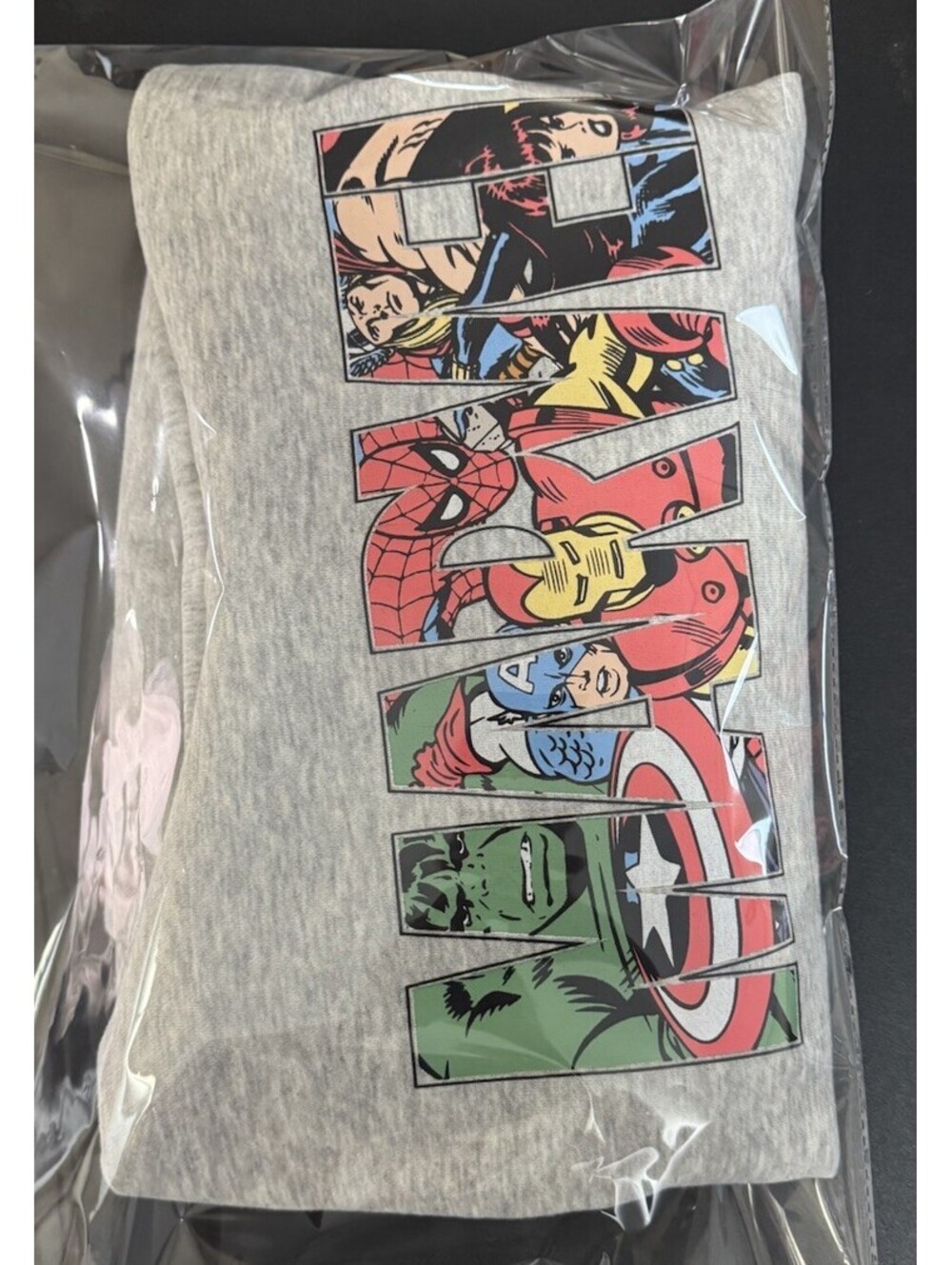 Marvel Avengers Hoodie Mens L Gray Comic Graphic Pullover Sweatshirt Official - Picture 6 of 6